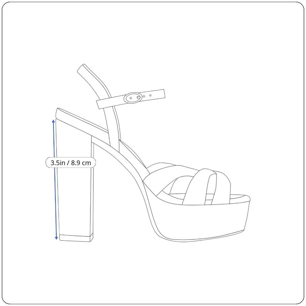 Madden Girl Women’s Black Strapped Platform Block Heel Danii Sandals Size 7 - Picture 9 of 9